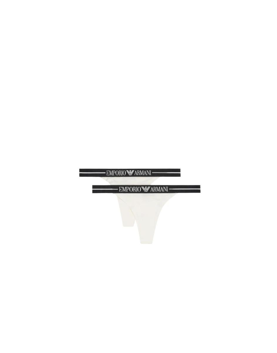 Emporio Armani Everyday Cotton 2-Pack T-Thong Slip a Tanga Donna (Pacco da 1)