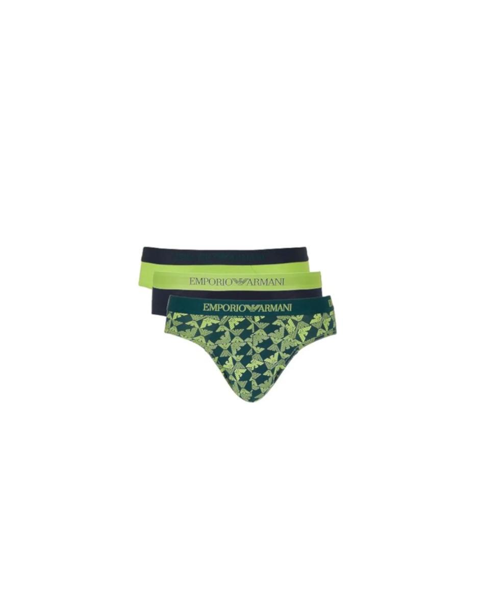 Emporio Armani Pure Cotton 3-Pack Brief Mutande da Uomo Uomo (Pacco da 3)