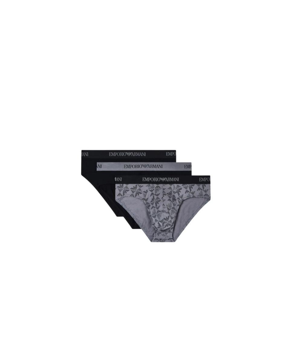 Emporio Armani Pure Cotton 3-Pack Brief Mutande da Uomo Uomo (Pacco da 3)