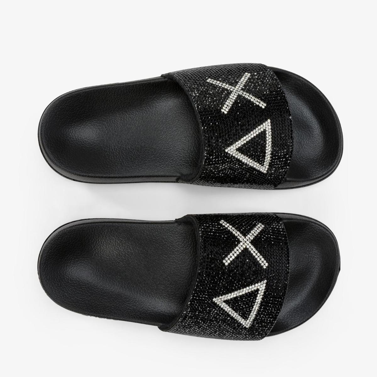 SUN68 Girl's Slipper Strass Logo Teen X36411T.0124