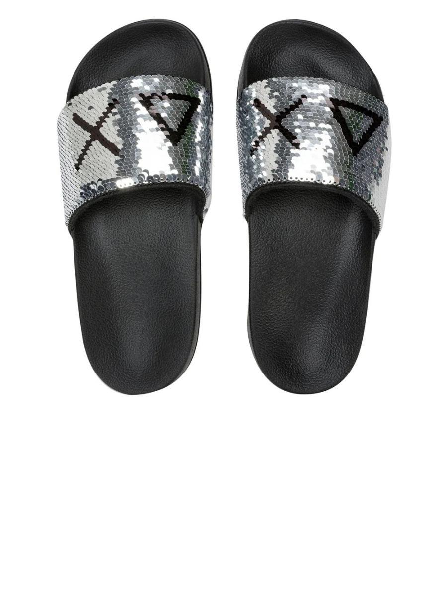 SUN68 Slippers beach donna 1144 nero/argento DS26SU17 X36203