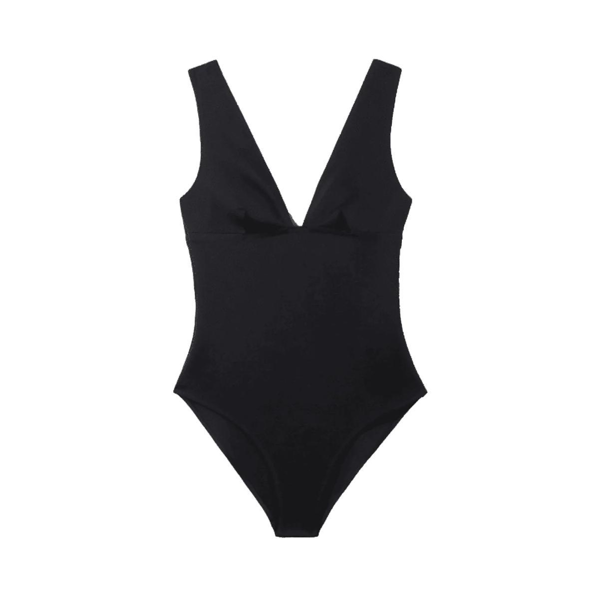 SAINT BARTH Costume Intero Calliope Tessuto Tecnico Nero