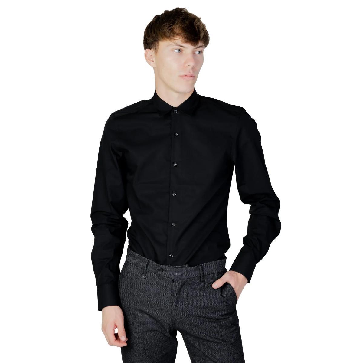 Antony morato Camicie a Maniche Lunghe Nero