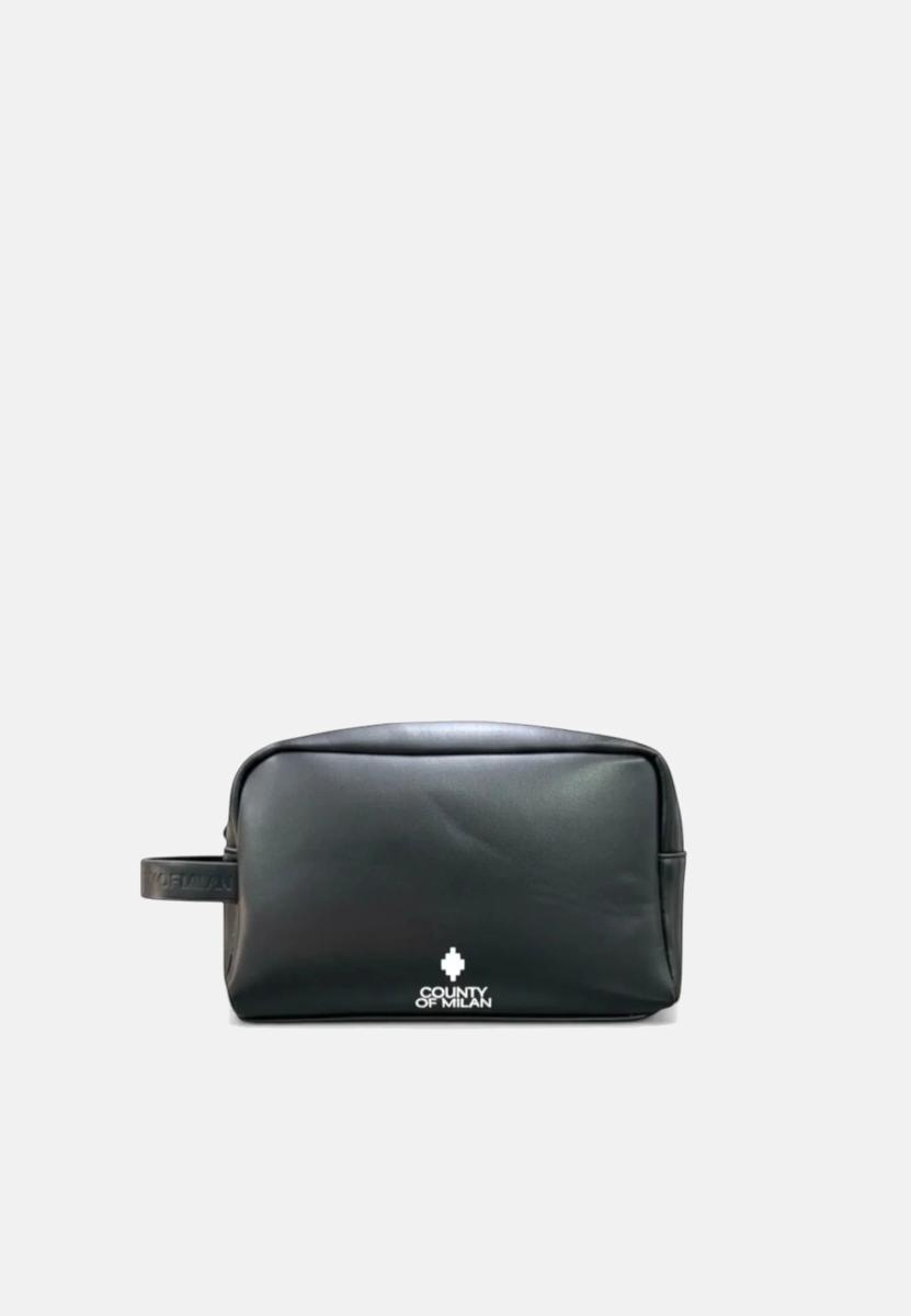 County Of Milan Pochette Nera Con Logo Lettering