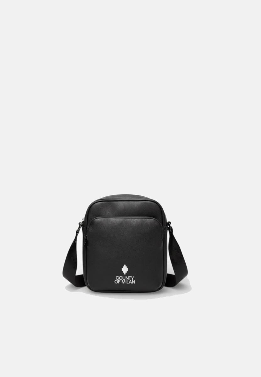 County Of Milan Tracolla Nera Con Logo Lettering