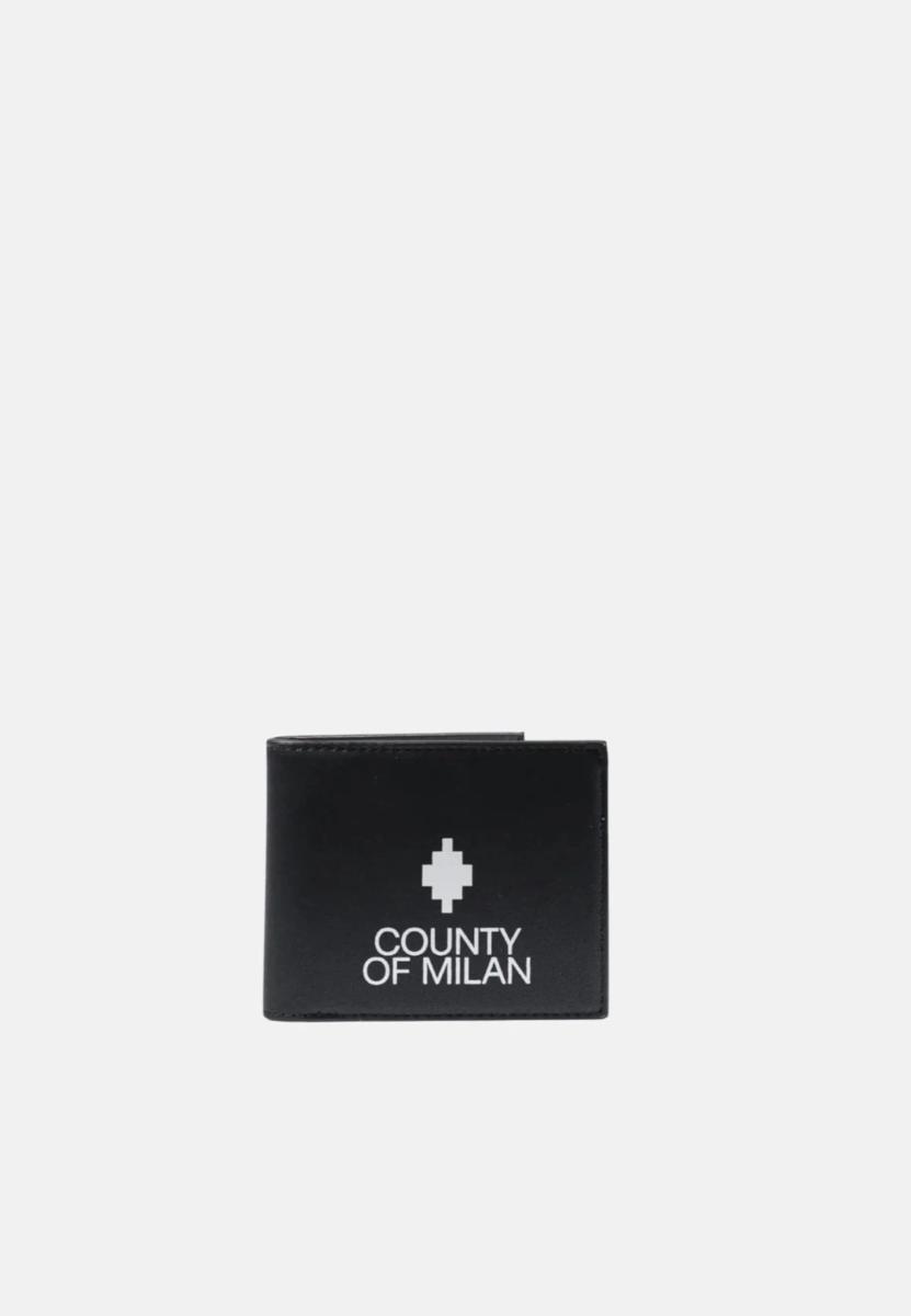County Of Milan Portafoglio Nero Con Logo Lettering