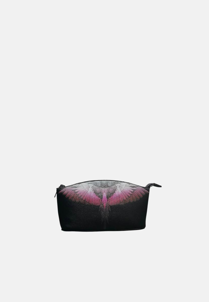 County Of Milan Pochette Nera Con Inserti Rosa
