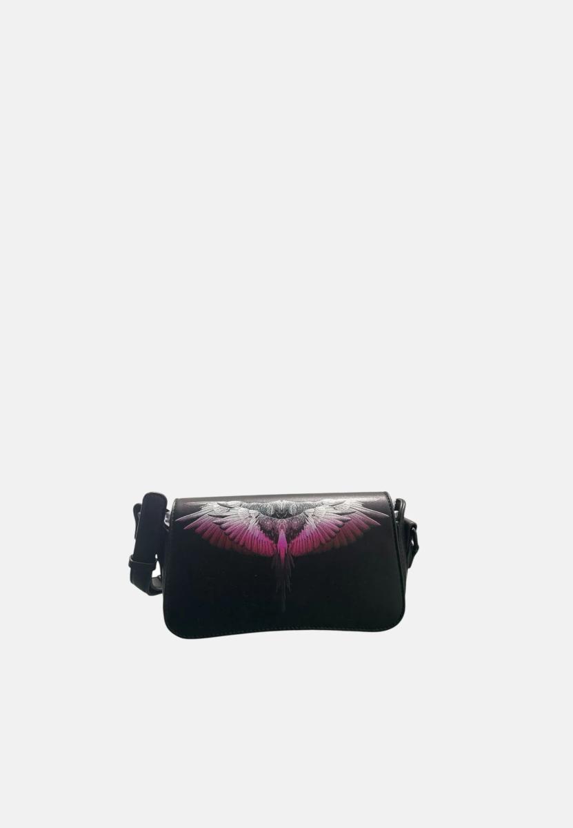County Of Milan Borsa A Tracolla Nera Con Inserti Rosa