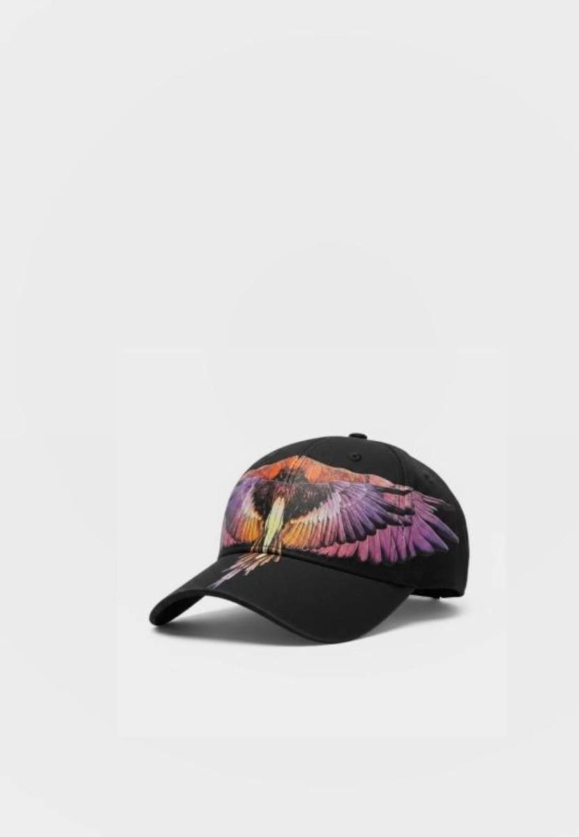 County Of Milan Cappello Nero Con Inserti Fucsia