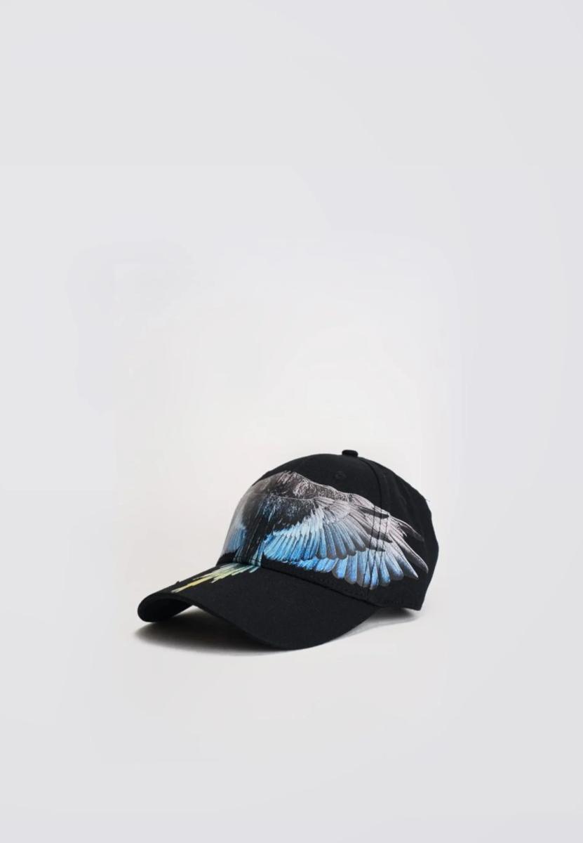 County Of Milan Cappello Nero Con Stampa Ali