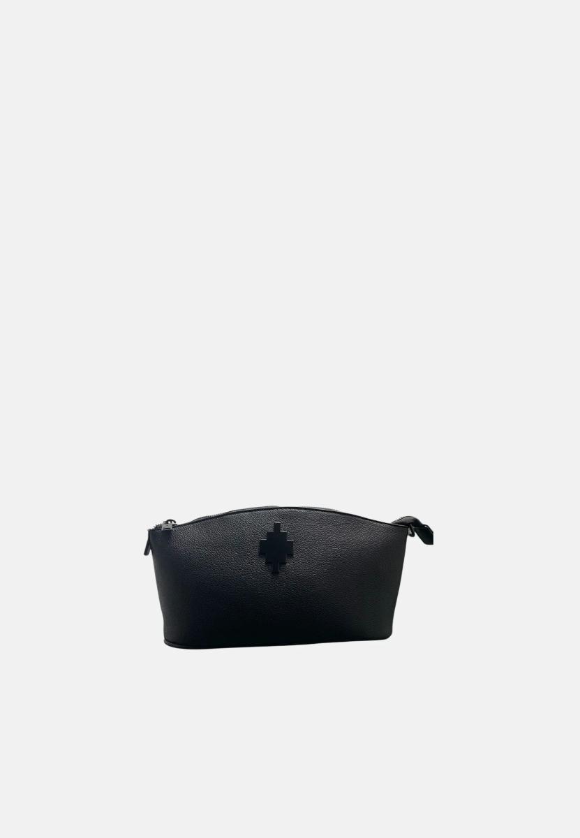 County Of Milan Pochette Nera Con Logo Tono Su Tono