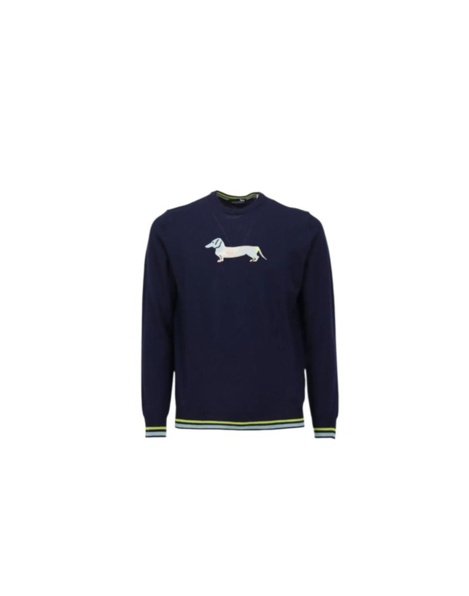 Harmont&blaine Maglioncino Blu Con Logo Nella Parte Anteriore