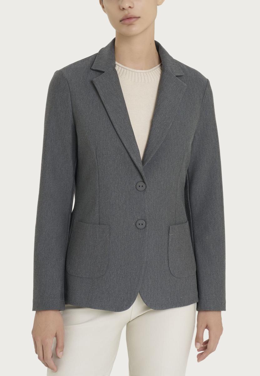 Blazer Compatto Nero con Due Bottoni by Ragno