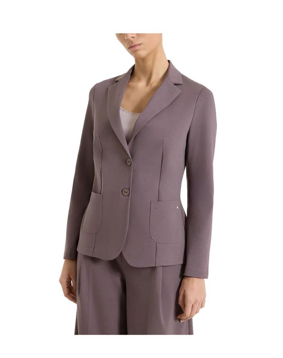 BLAZER DA DONNA IN COMPACT LIGHT - PLUM TRUFFLE