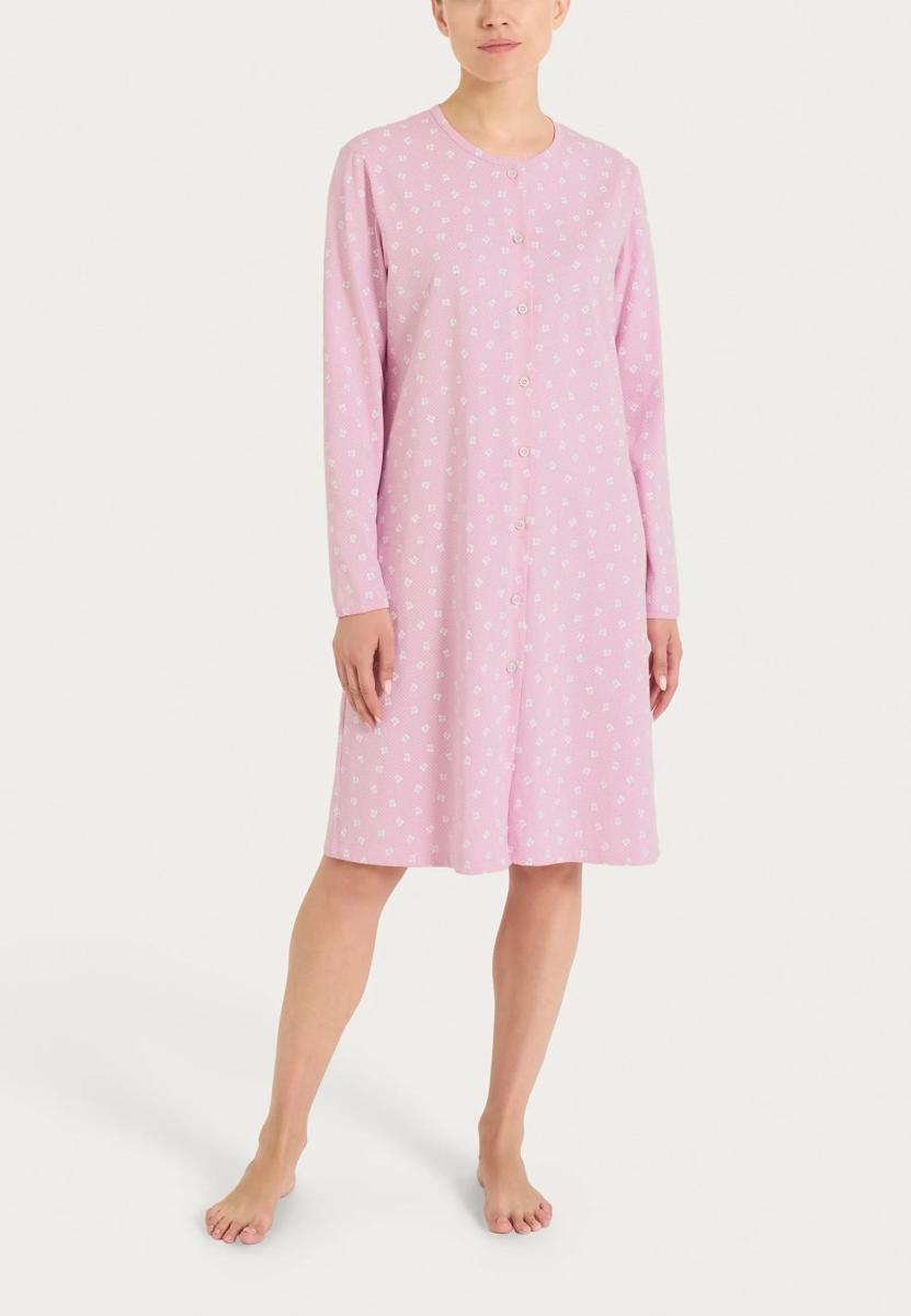 RAGNO Camicia Notte Manica Lunga Donna Cotone Leggero DT04NN
