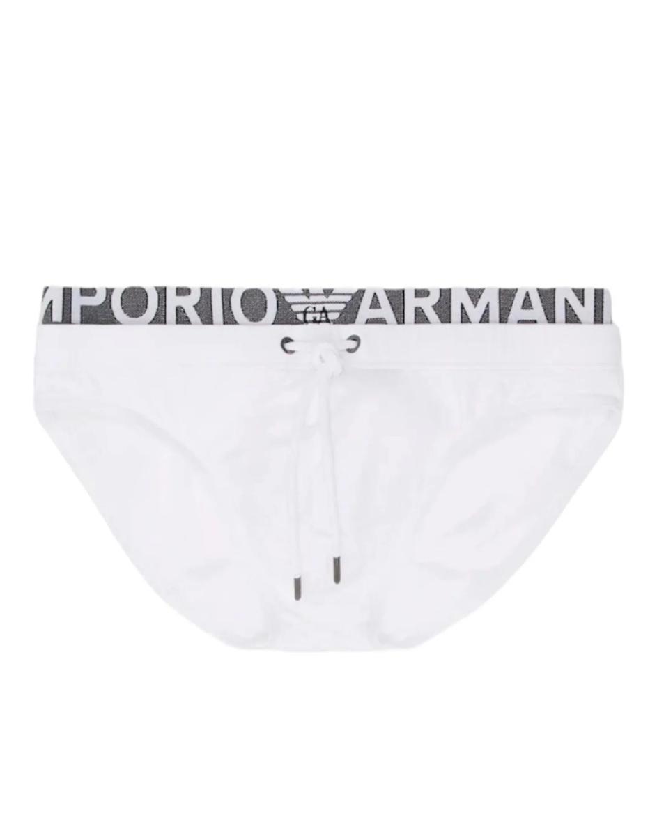 Emporio Armani Men's Logo Band Low Brief Slip da Nuoto Uomo