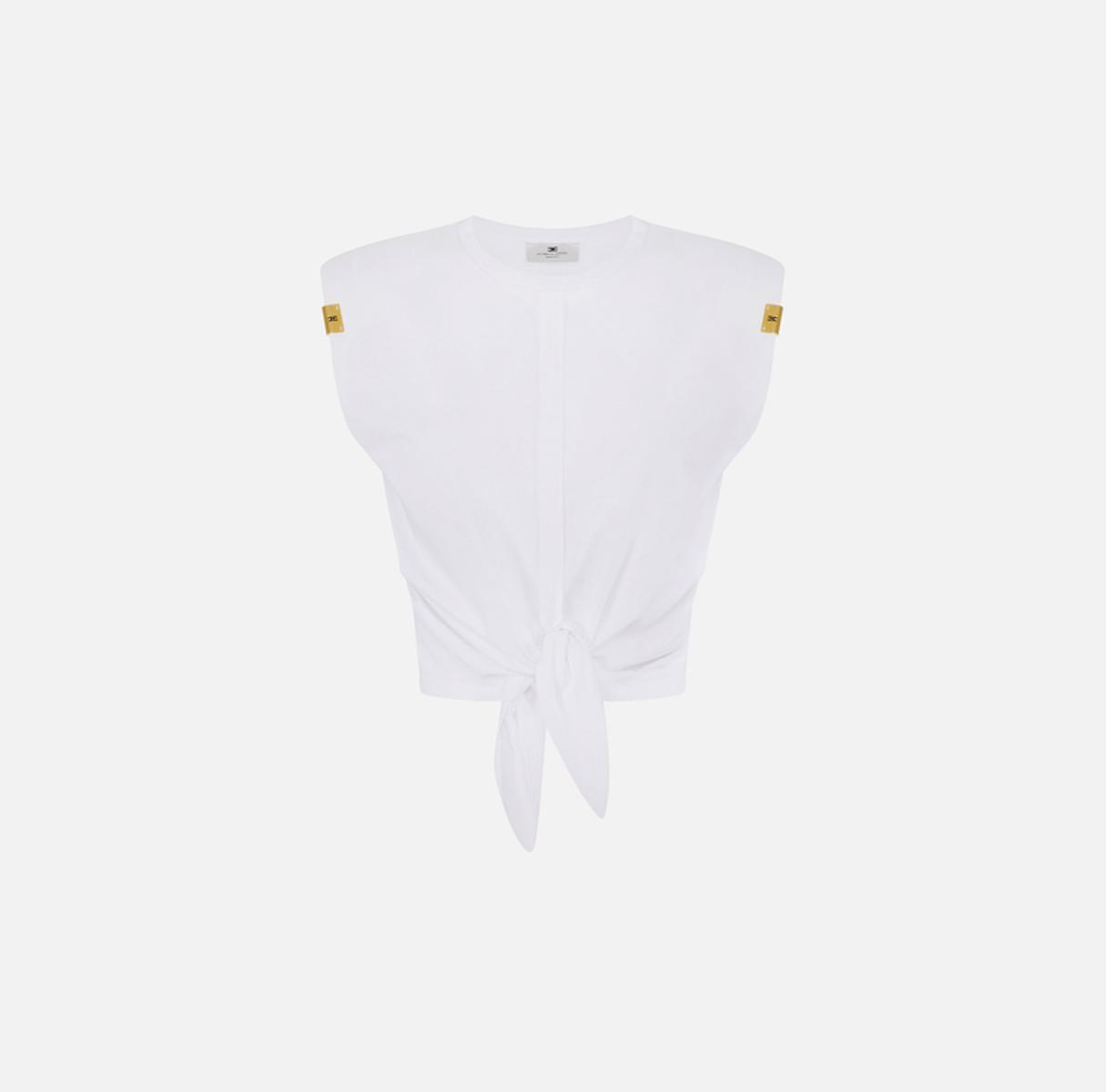 Elisabetta Franchi T-shirt Gesso MA01161E2