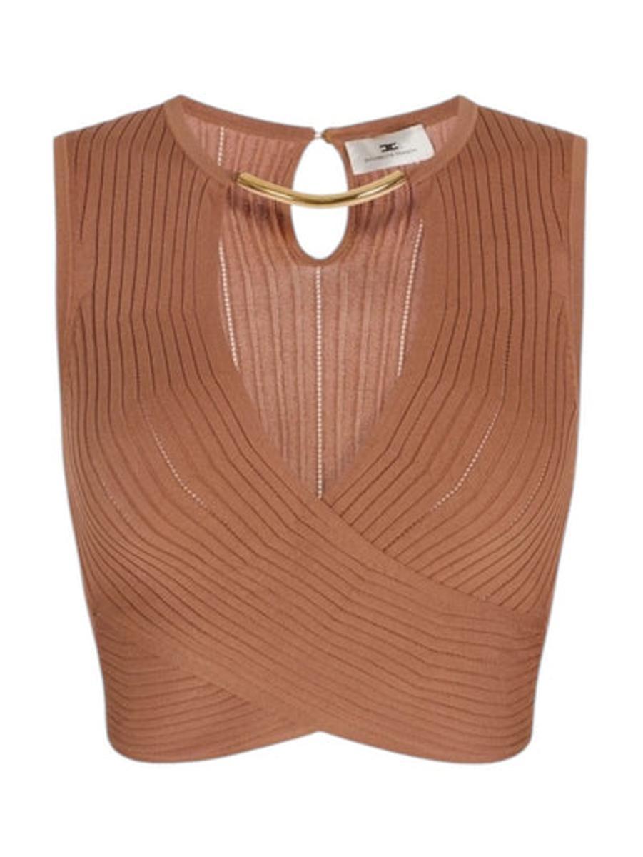 Elisabetta Franchi Top Cuoio TK76S61E2