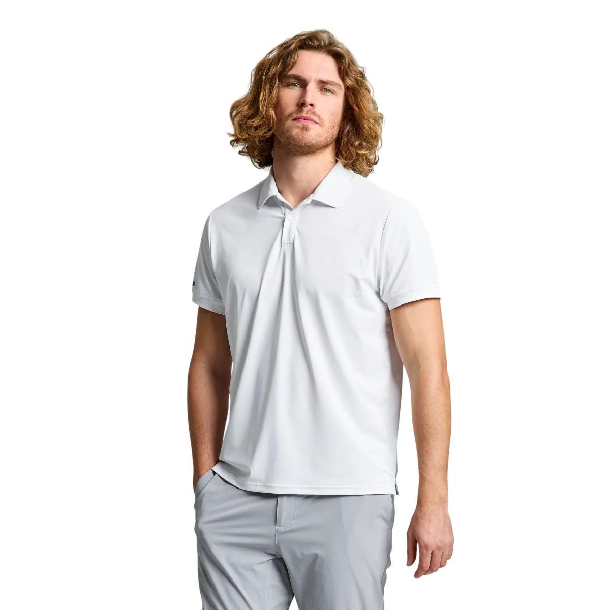 Polo Uomo Tech Pique Bianco due bottoni