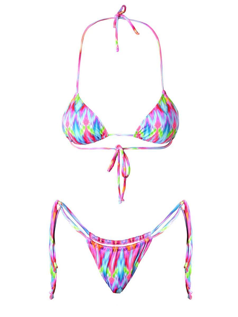 Costume bikini triangolo con slip regolabile EFFEK Donna - Multicolore
