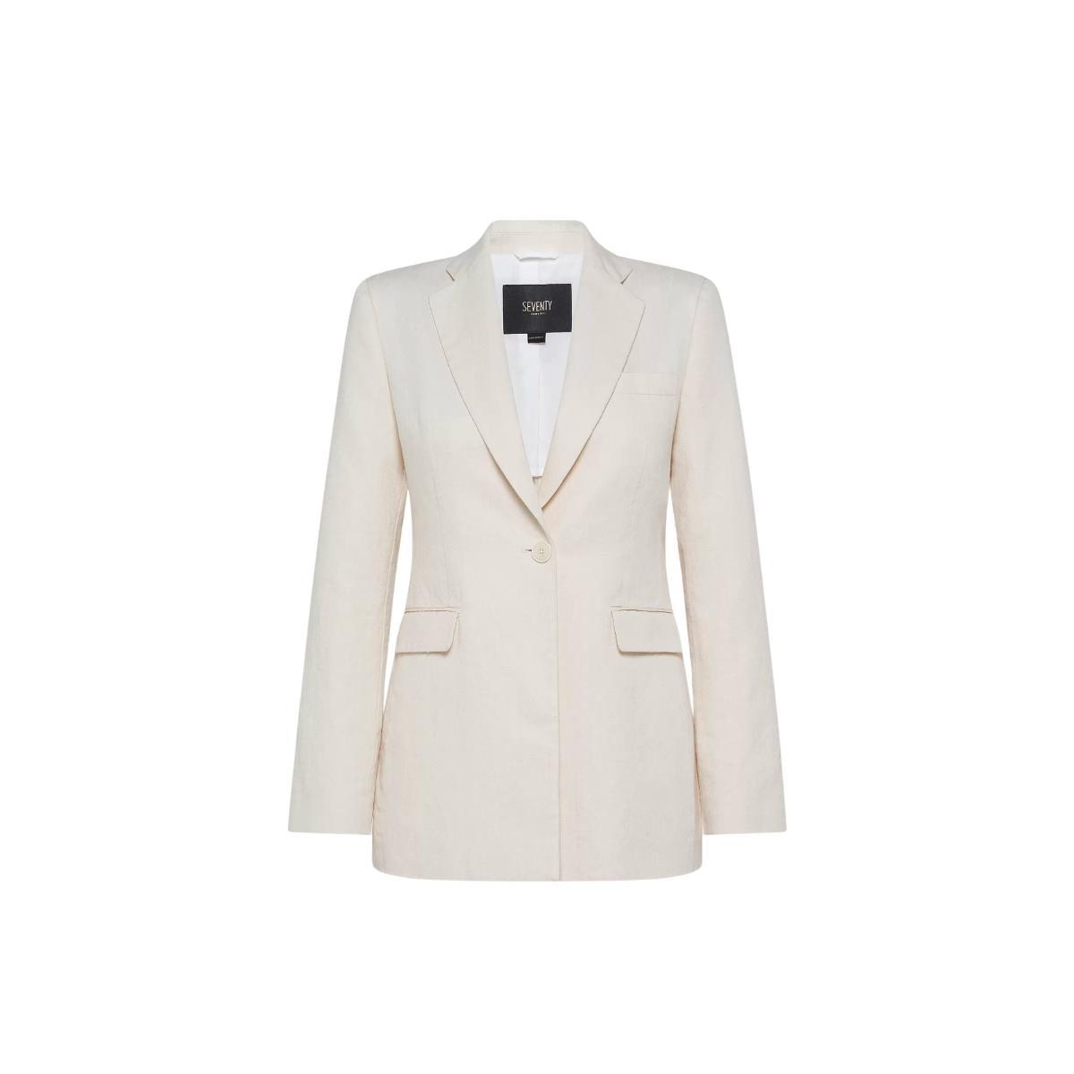 Giacca donna in crespato dal design sfiancato