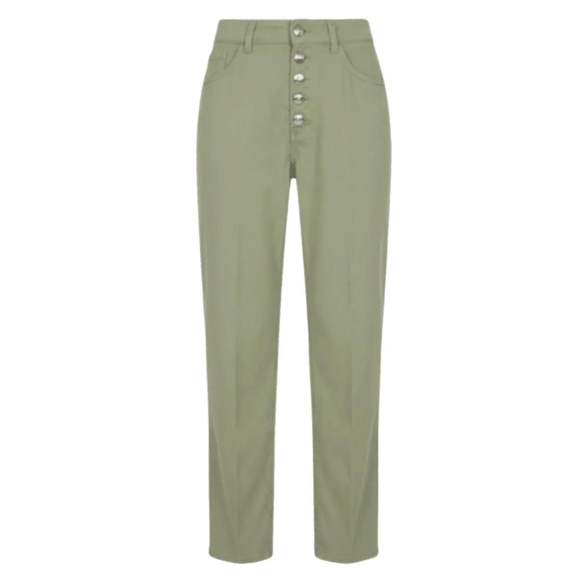 DONDUP Jeans Koons Verde in Misto Lino da Donna