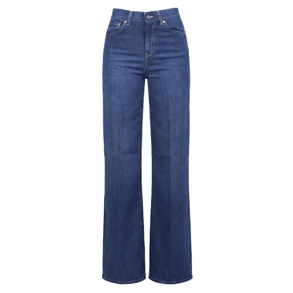 DONDUP Jeans Amber in Denim a Vita Alta Wide Leg da Donna