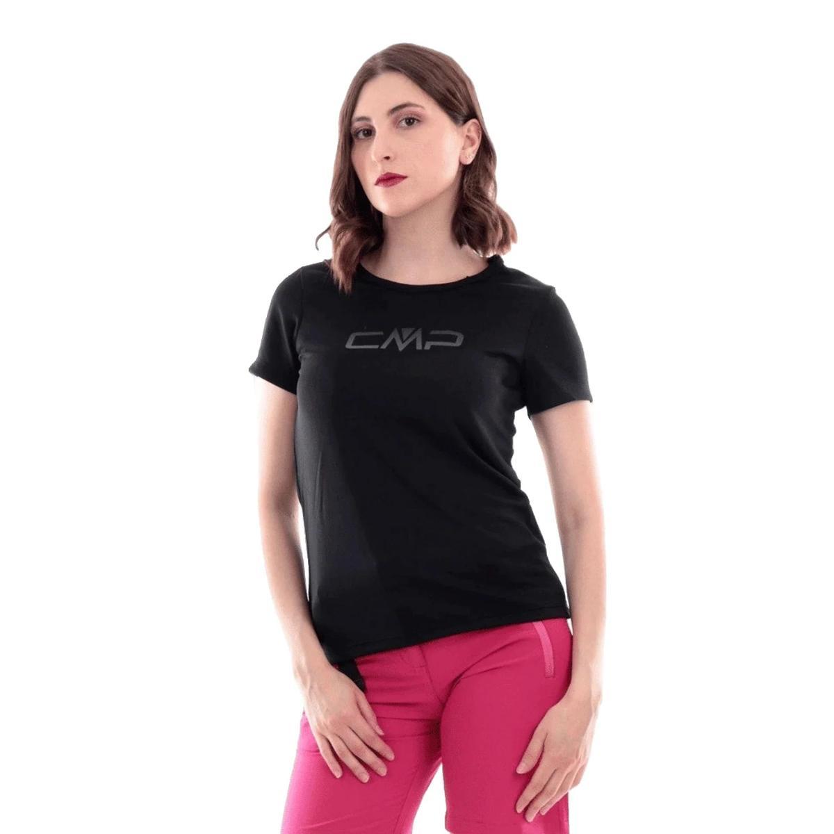 CMP T-Shirt Girocollo Dry Function con Logo Donna Art.39T5676P