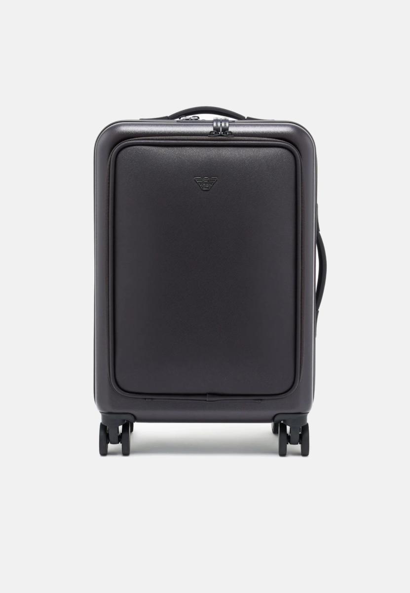 Emporio Armani Trolley Cabina In Abs Dettaglio Saffiano E Placchetta Aquila