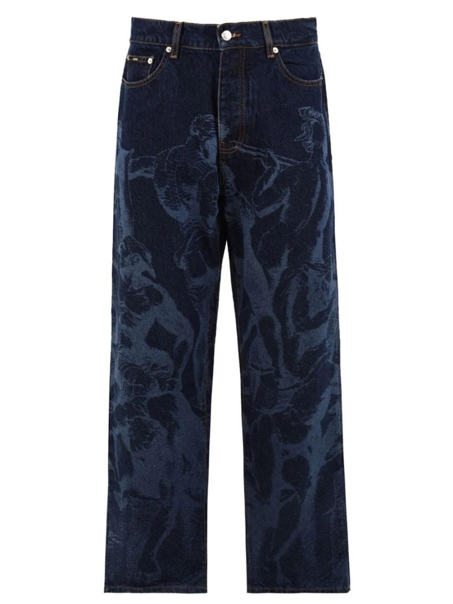 Jeans Battle laser baggy denim IUTER Uomo - Blue