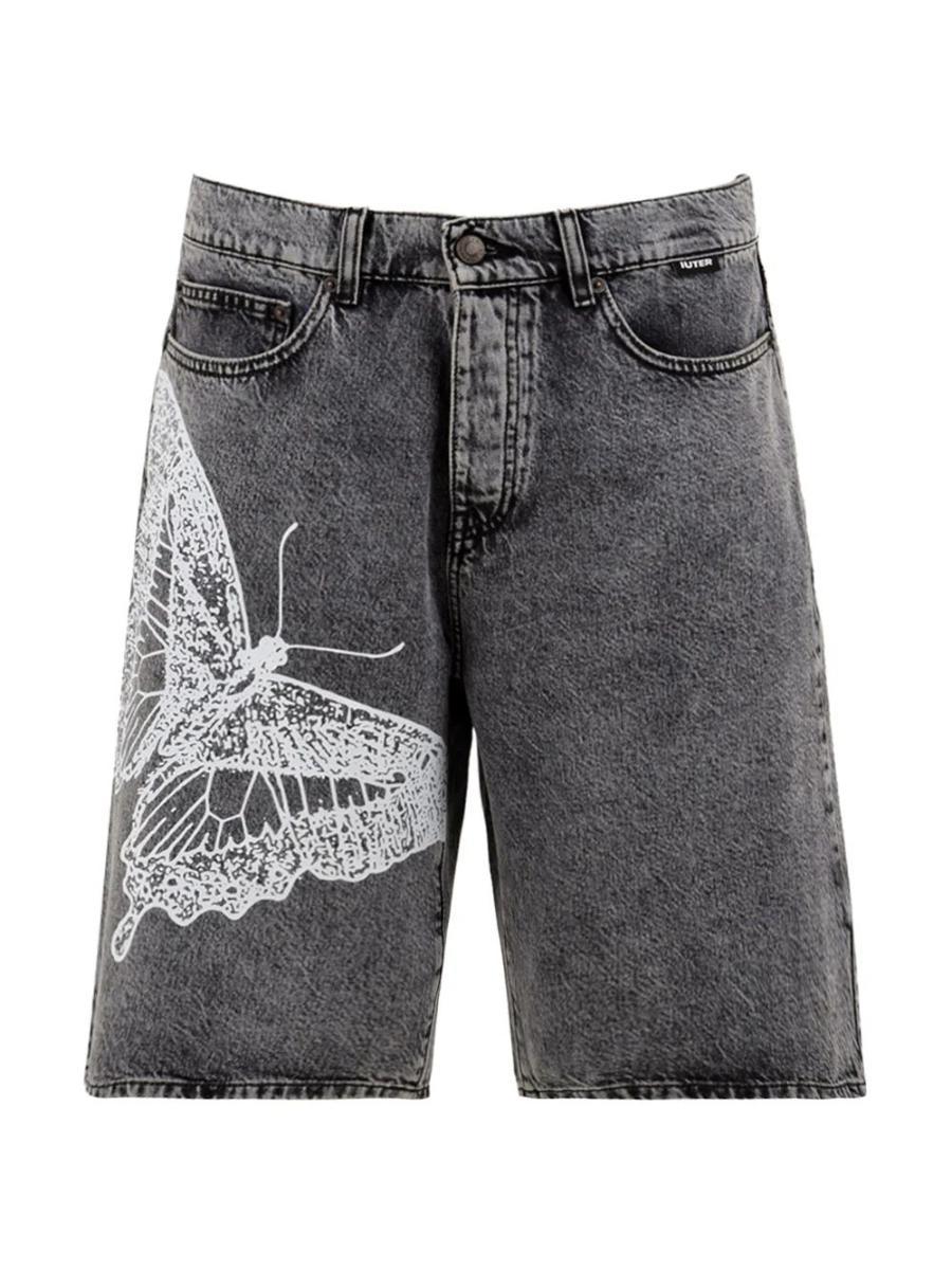 Shorts Butterfly loose denim IUTER Uomo - Grigio
