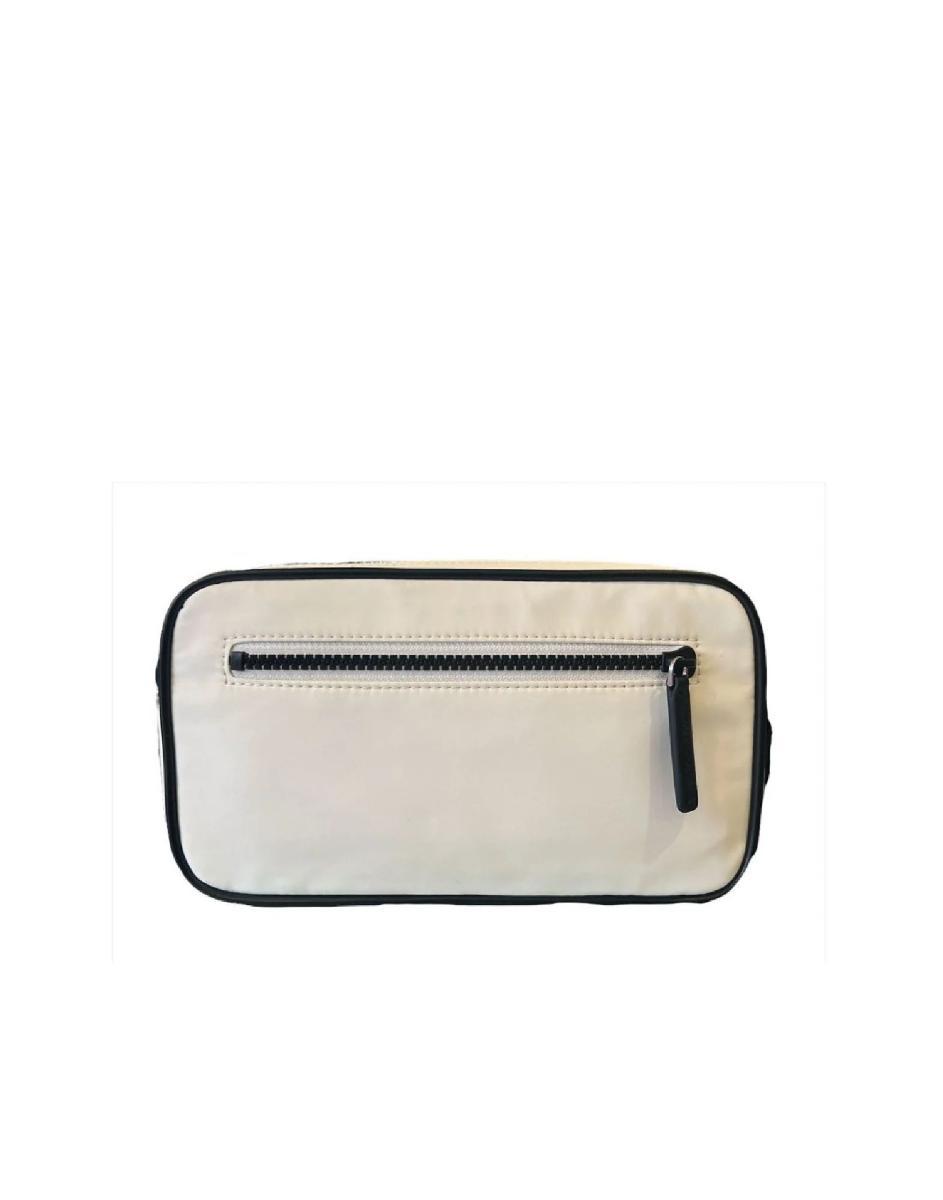 Emporio Armani Beauty Case In Nylon Bianco E Nero Con Laccio Da Polso E Logo Lettering Emporio Armani Milano 31