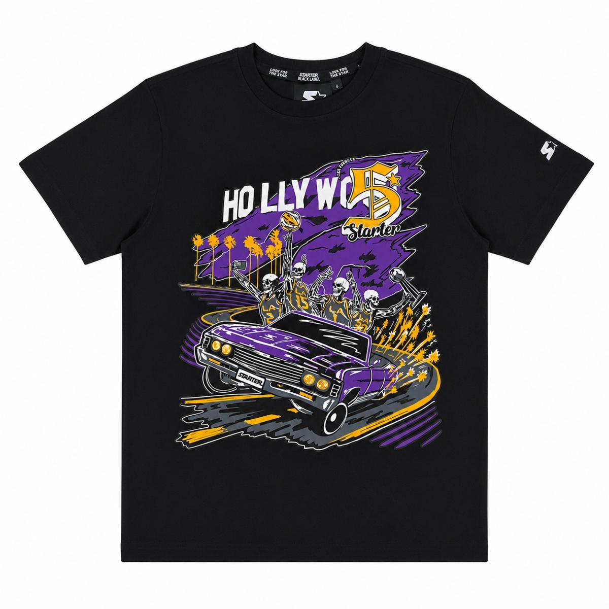 STARTER, T-Shirt Relaxed Fit Hollywood Nero, Ragazzo