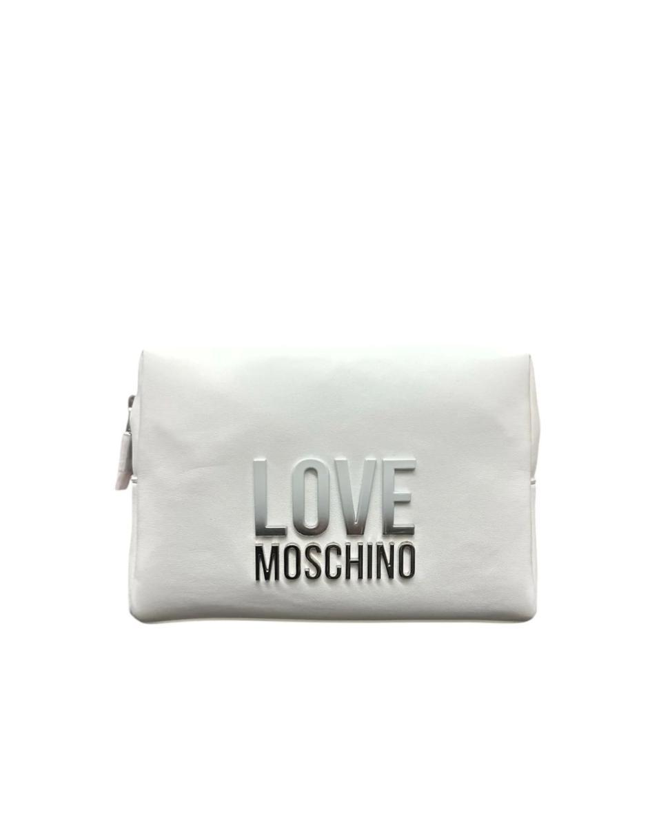 Love Moschino Pochette Bianca Da Donna Con Logo Lettering Sfumato