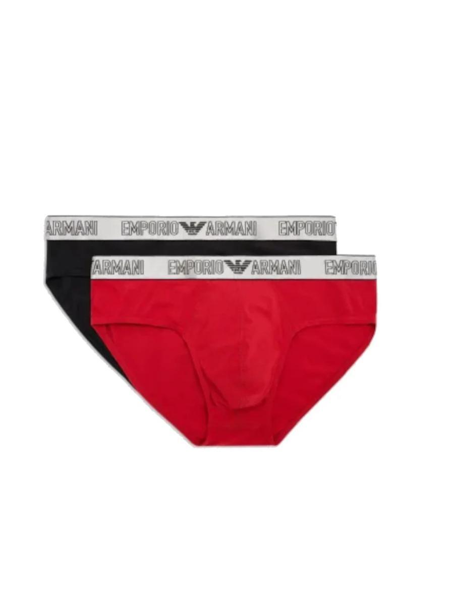 Emporio Armani Emporio Armani Men's 2-Pack Silver Set Brief Slip Boxer Uomo (Pacco da 2)