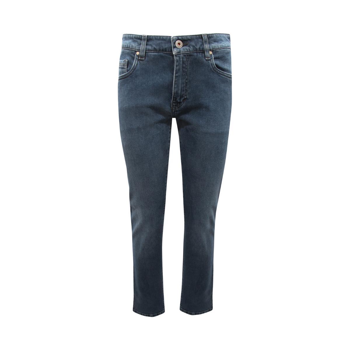 Q1429 JEANS UOMO TELERIA ZED COBRA SLIM MAN TROUSERS BLUE