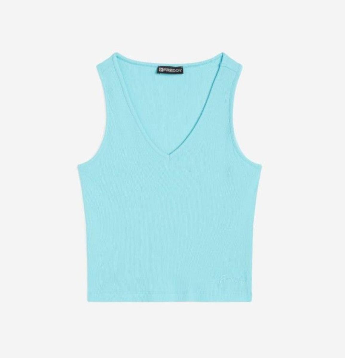 FREDDY - Top Da Donna Slim Fit In Costina Con Scollo A V,