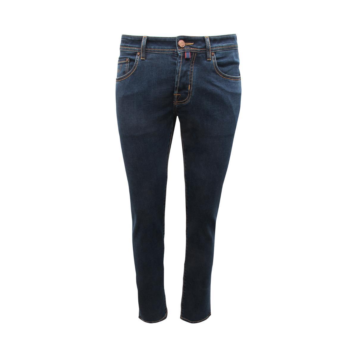 Jacob Cohen Jeans 5 Tasche Nick Slim in Denim Super Stretch Blu Scuro