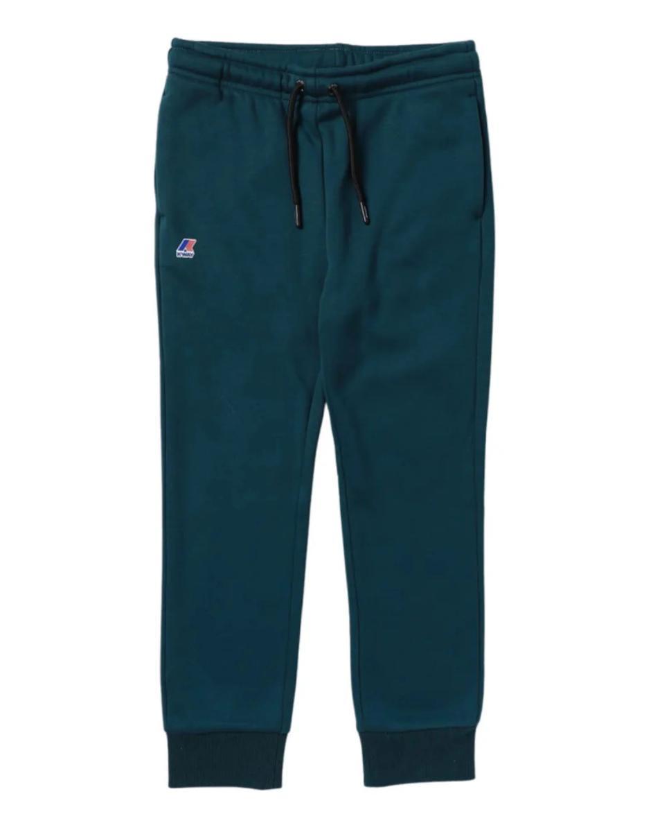 K-way Pantalone Verde Con Logo Nella Parte Anteriore