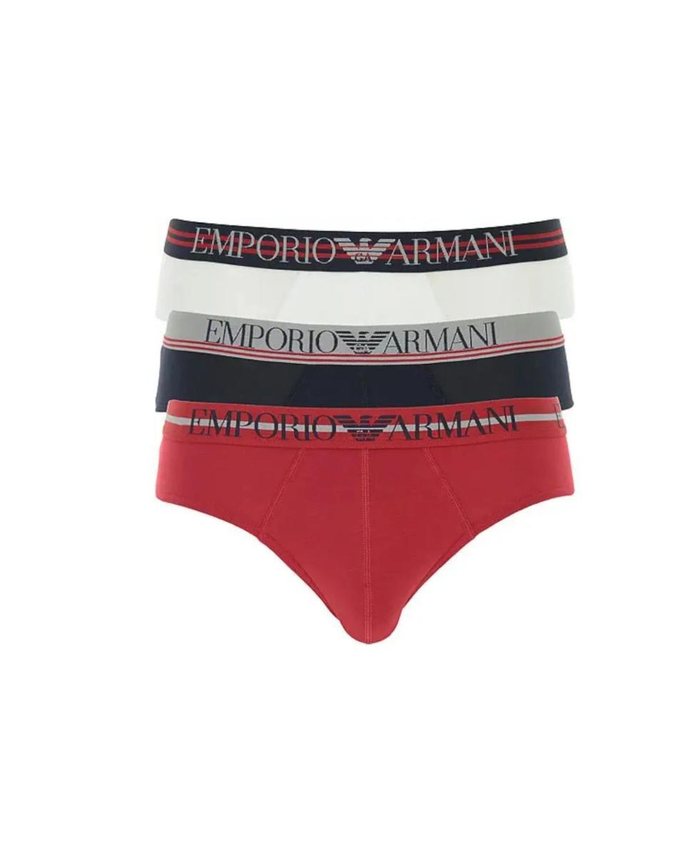 Emporio Armani Emporio Armani Men's 3-Pack Mixed Waistband Brief Slip Boxer Uomo (Pacco da 1)