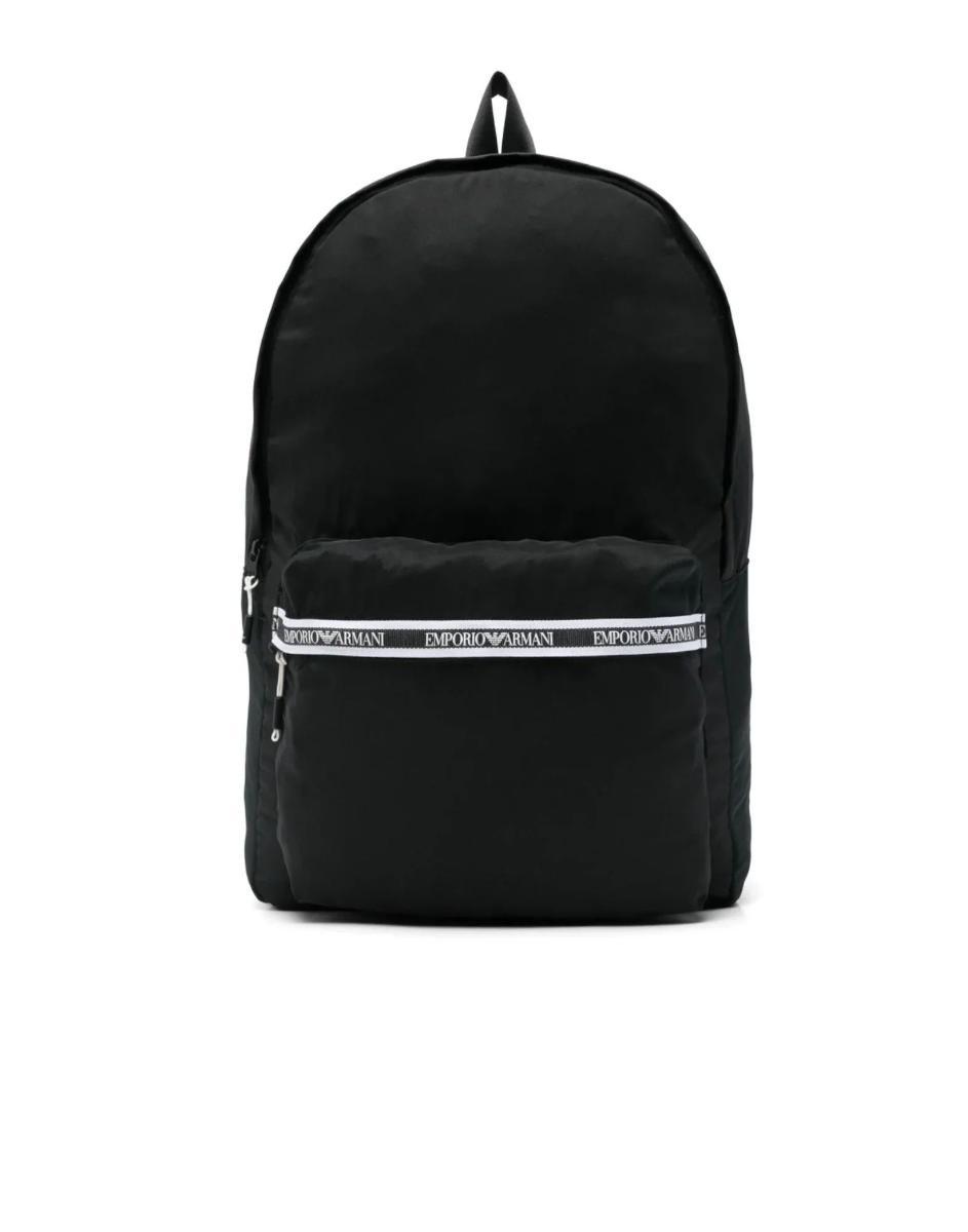 Emporio Armani Zaino Nero Con Logo Lettering