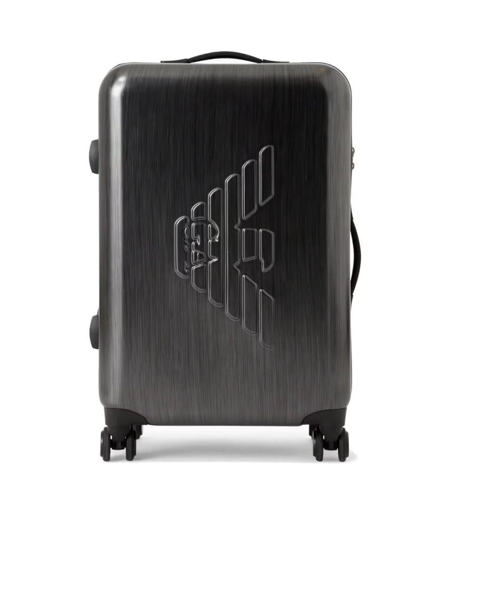Emporio Armani Trolley Medium Unisex In Abs Con Maxi Aquila A Rilievo