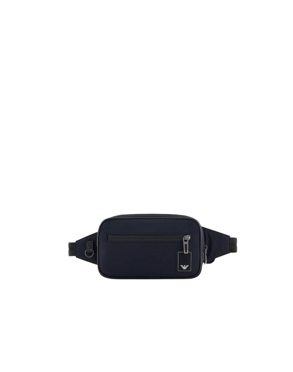 Emporio Armani Marsupio Blu Con Logo Nella Parte Anteriore