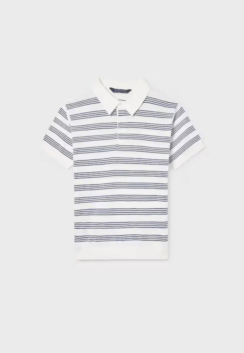 Mayoral «Nukutavake» Polo m/c Tricot per Bambini e Ragazzi Panna-atla
