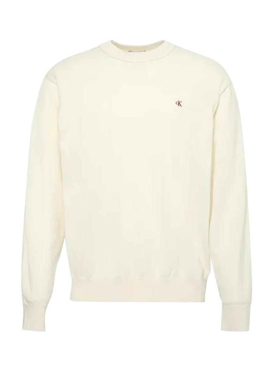 Calvin Klein Uomo Pullover Cotton Relaxed con Scollo Rotondo
