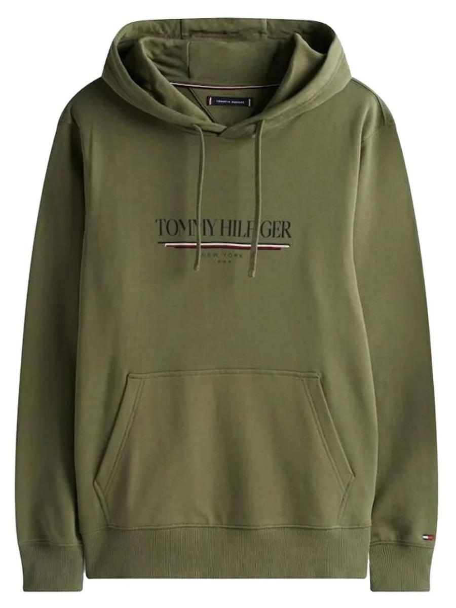 Tommy Hilfiger Uomo Felpa con Cappuccio Brand Love in Cotone