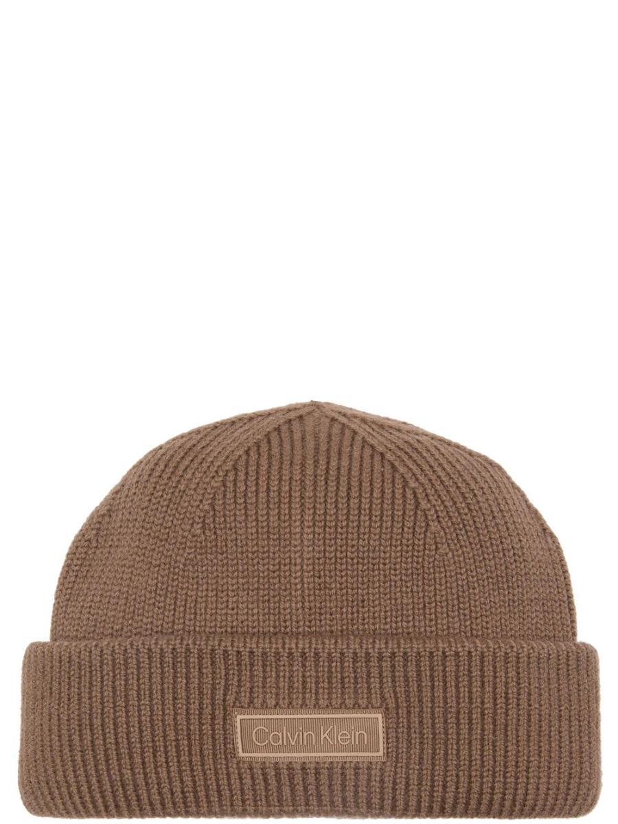 Calvin Klein Cuffia Patch Chunky Rib Cotton Docker B Adulto