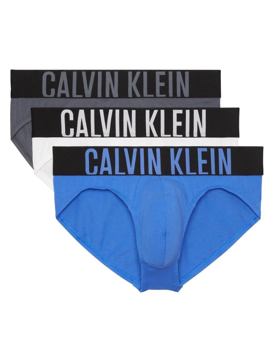 Calvin Klein Hip Brief 3Pk 53V - Harbor Mist Black Chilly Blue Large