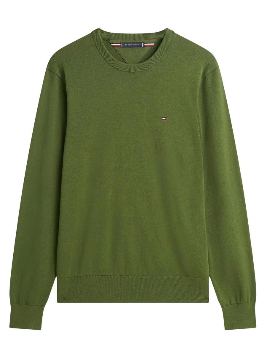 Tommy Hilfiger Uomo Pullover Essential Cotton con Scollo Rotondo