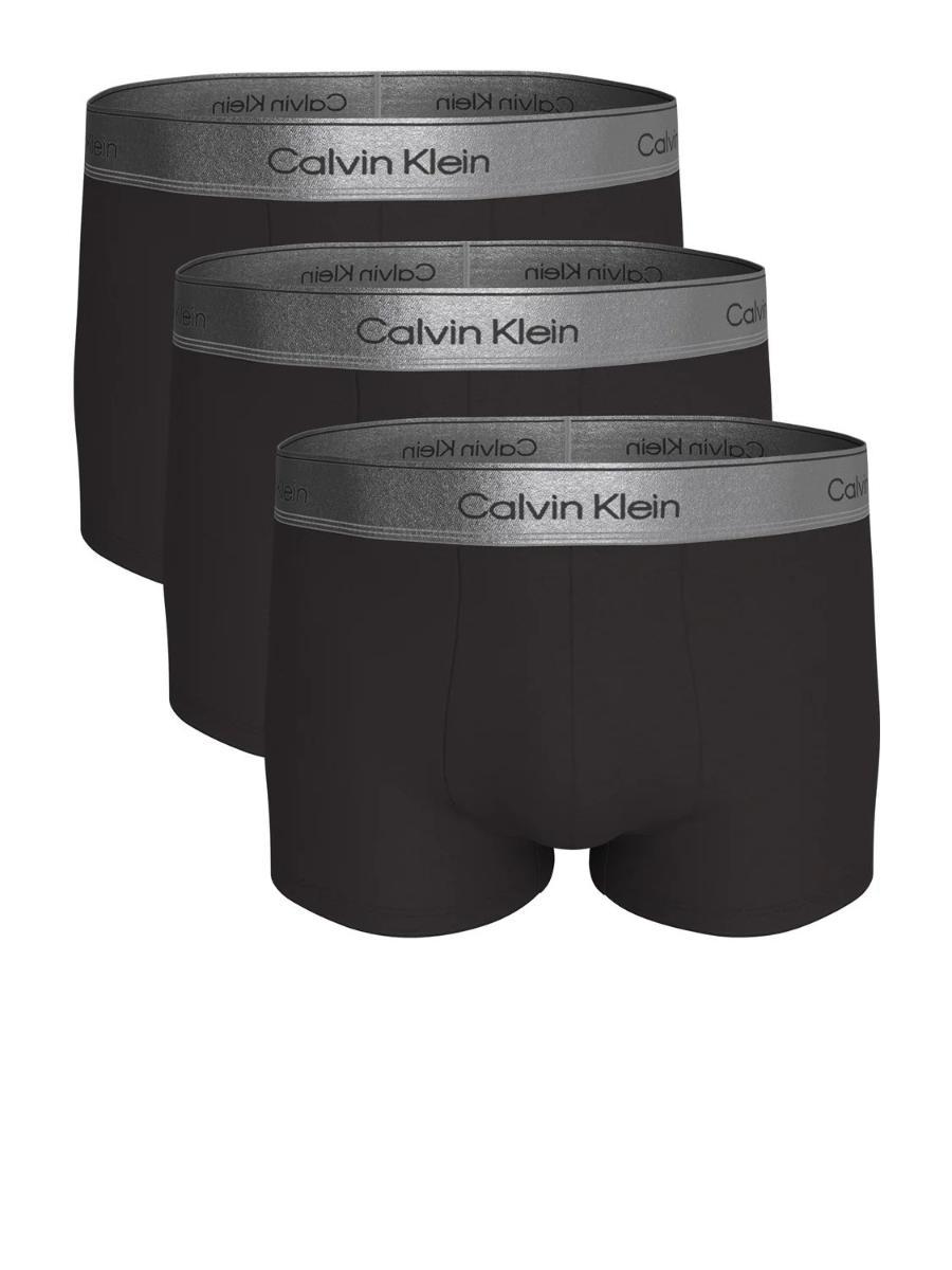 Calvin Klein Trunk 3Pk 4XB - Black W Silver Haze WBS Large